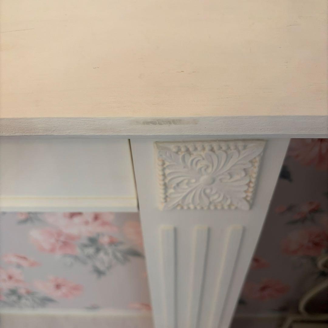 アンティーク調 マントルピース ミルキーホワイト 幅80cmたのメル便発送