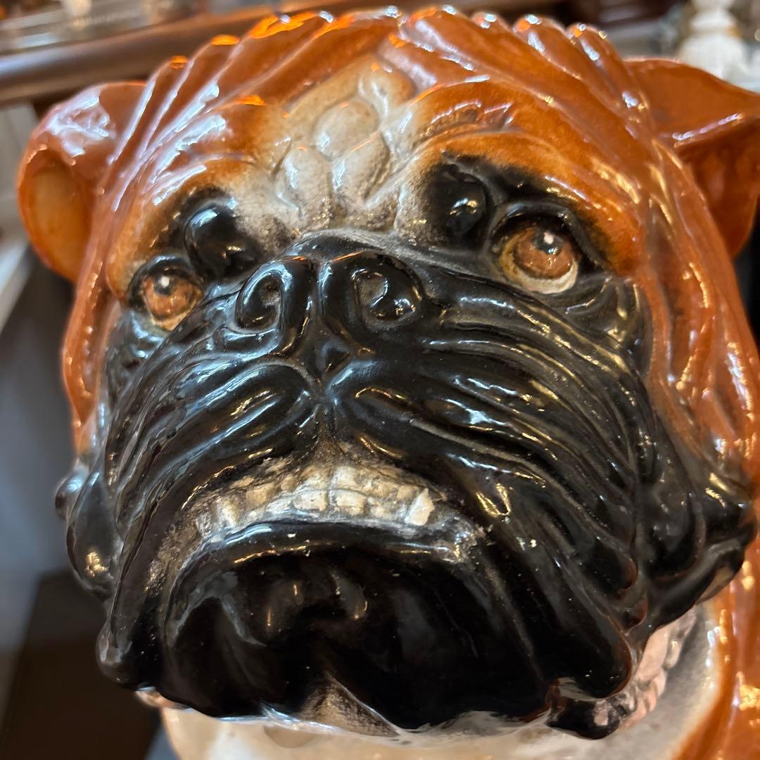 イタリア製ブルドックの置物