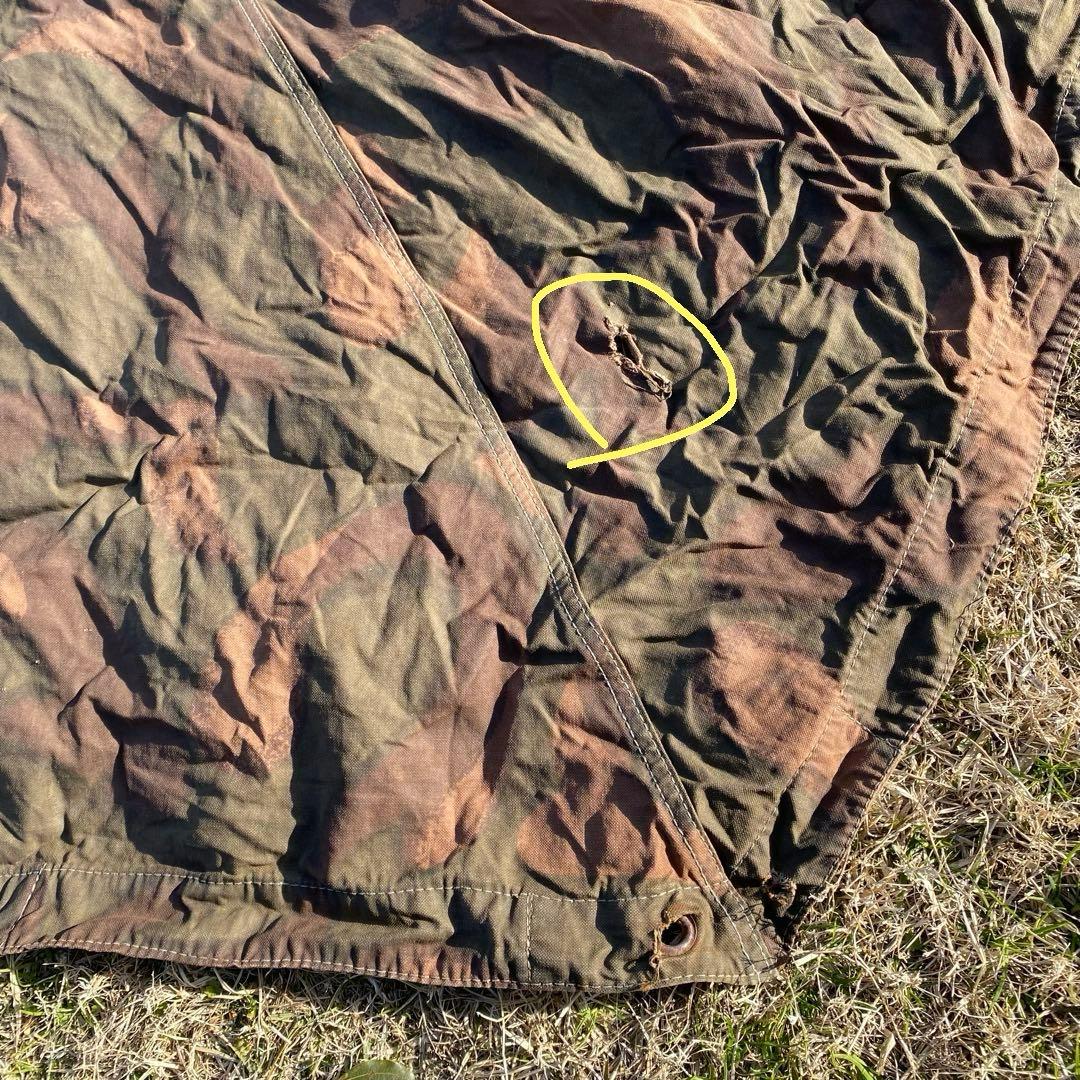 ハンガリー軍幕③　ポンチョ　２枚　ポール・ペグセット　 ワンポールテント