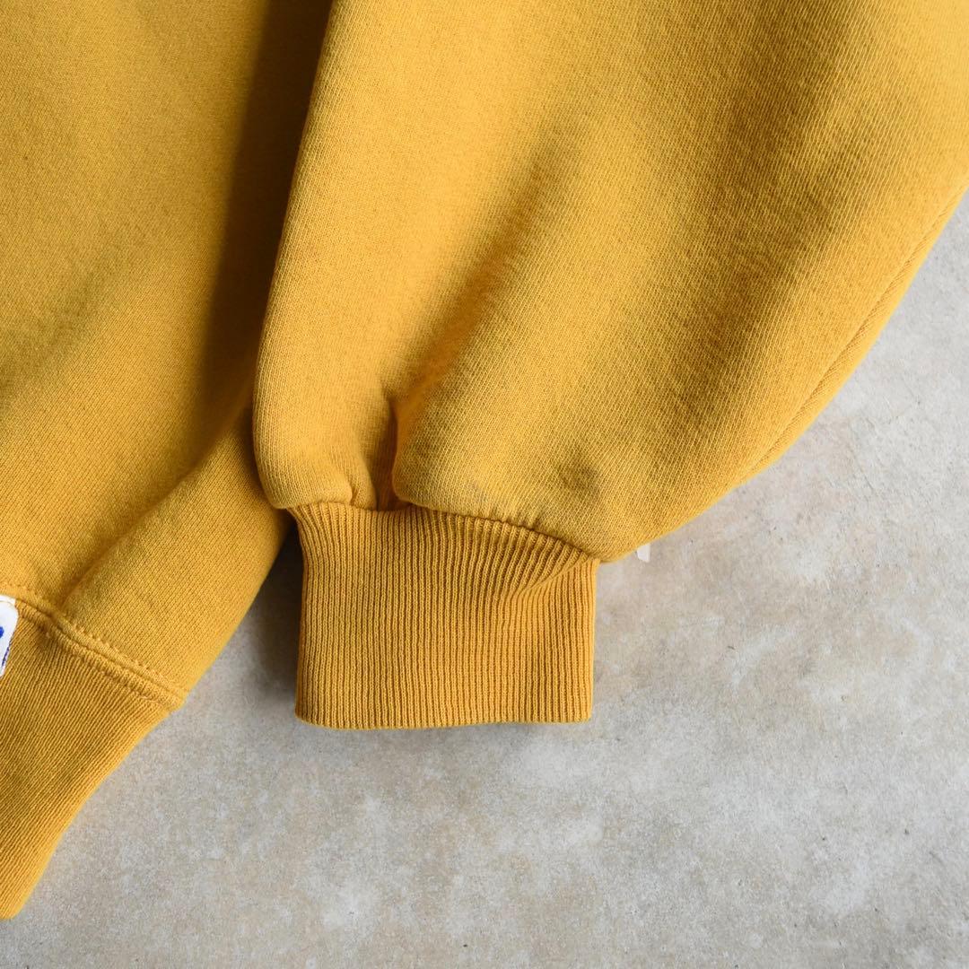 90s RUSSELラッセル 無地スウェット イエローUSA製 XL レアカラー