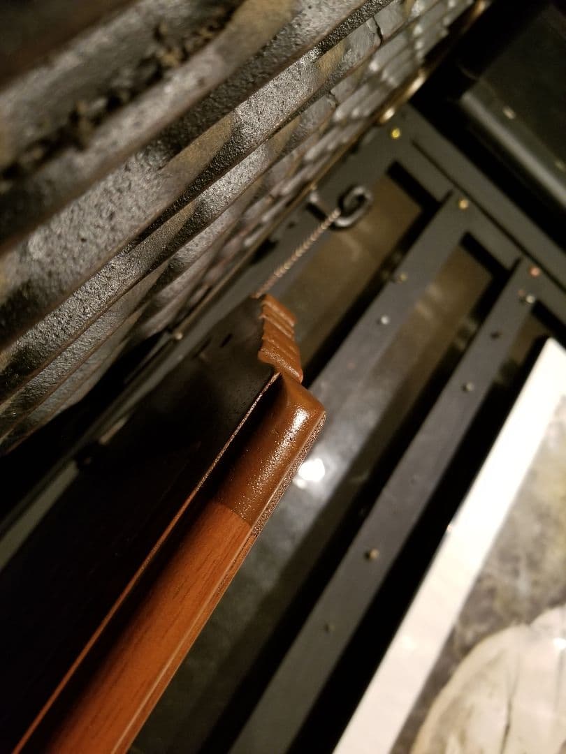 1970's　透かし彫り　細工　葡萄　蔦柄　ブナ桜　無垢　ロング　ウォールミラー