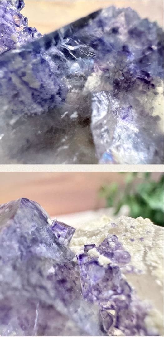 ◆【D018】針状鉱物入りフローライト ヤオガンシャン Aタイプ 原石 鉱物標本