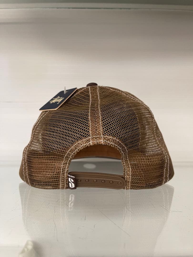 STÜSSY ブラウン ビンテージ　メッシュキャップ新品、送料込み！