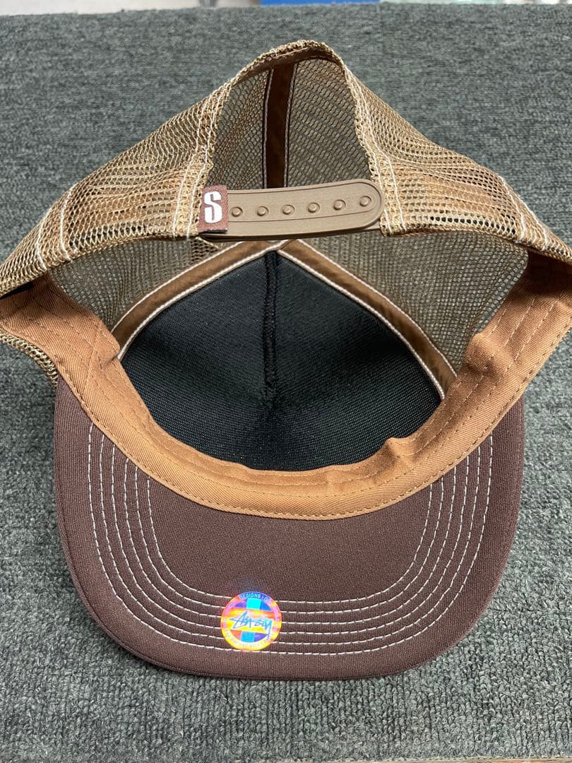 STÜSSY ブラウン ビンテージ　メッシュキャップ新品、送料込み！