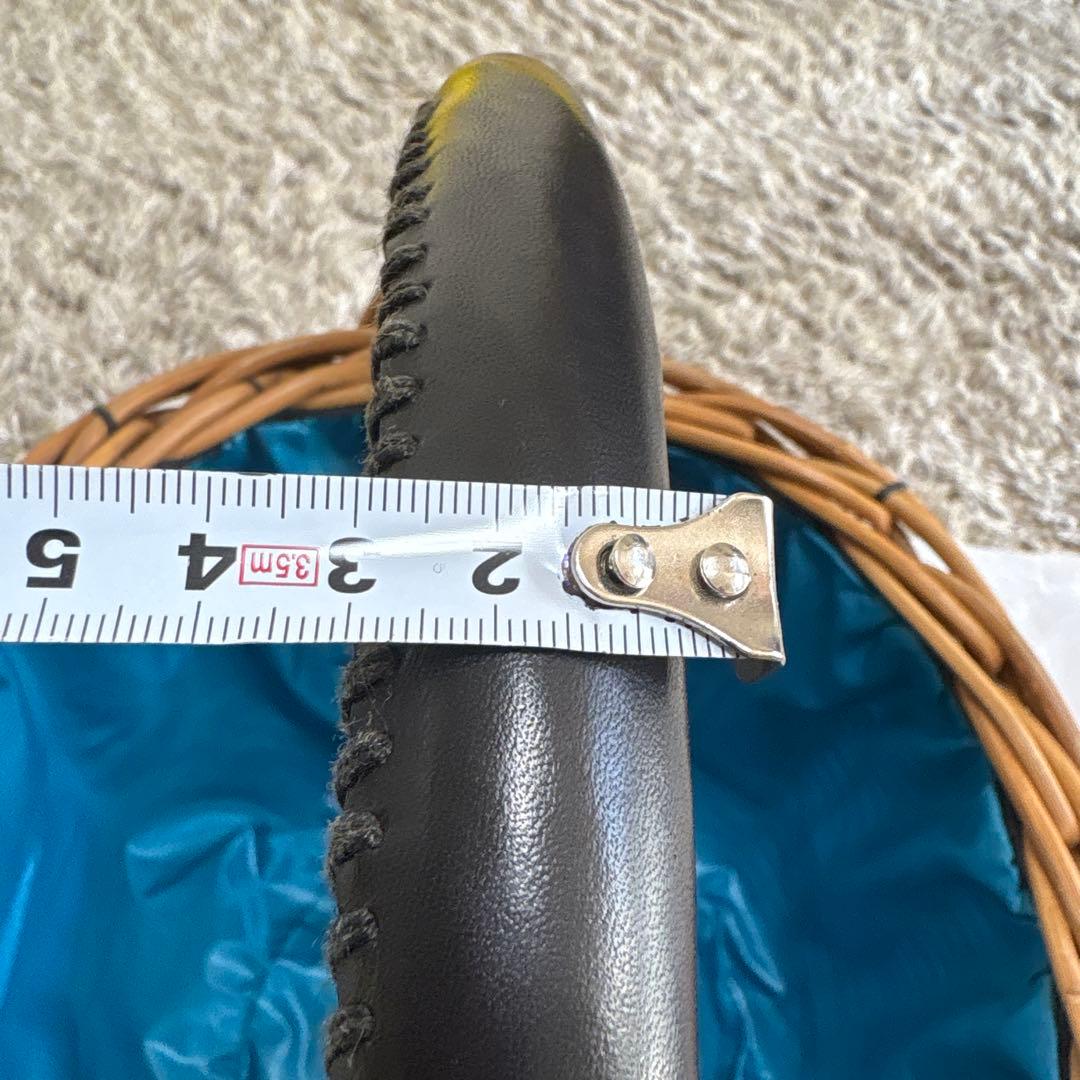 新品　エバゴス　籐製バスケット 青色内布