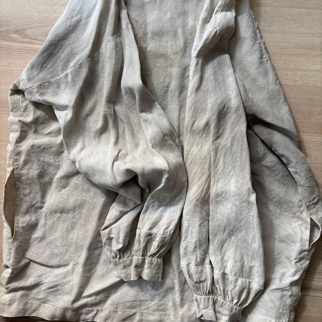 あ*え様 フレンチ　リネンスモック　vintage生地　 ボージョン　ボロ