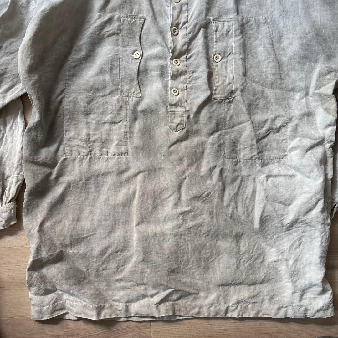 あ*え様 フレンチ　リネンスモック　vintage生地　 ボージョン　ボロ