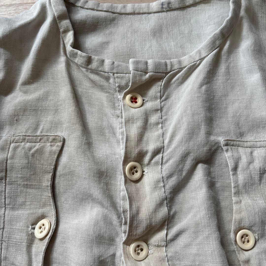 あ*え様 フレンチ　リネンスモック　vintage生地　 ボージョン　ボロ
