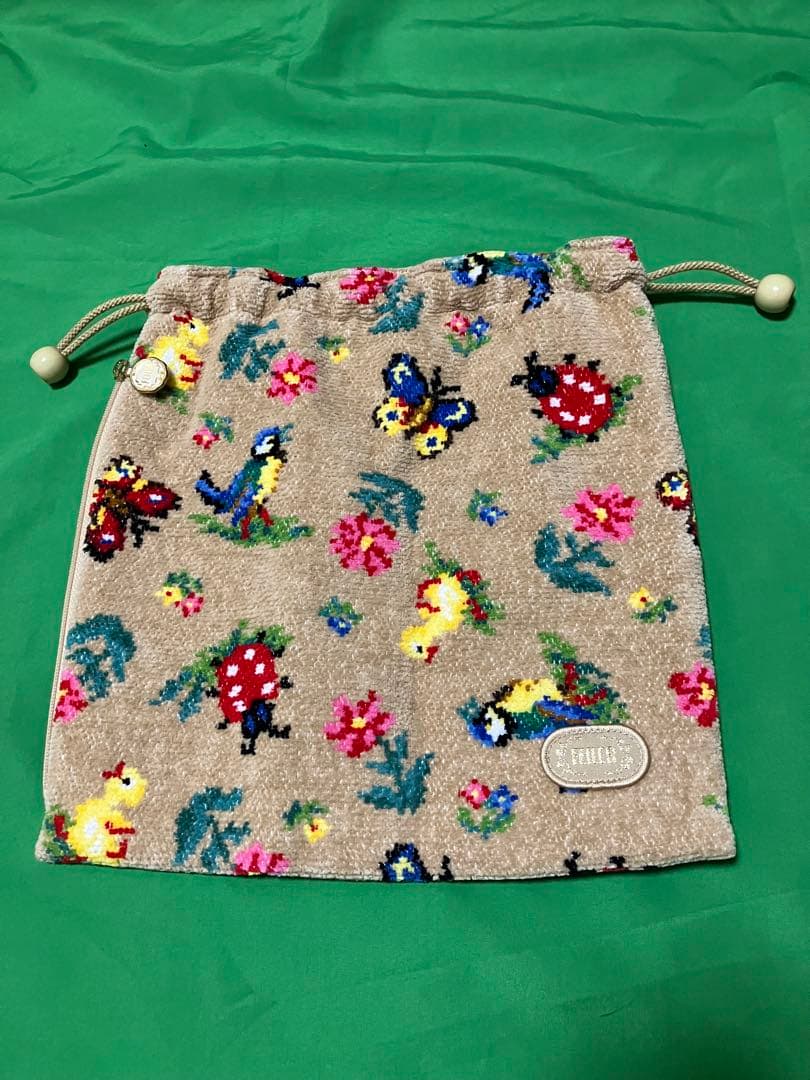 フェイラー　ハイジ　巾着　ベージュ