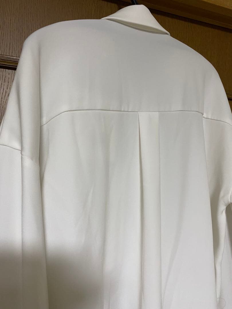 ENFOLDエンフォルドDRAPE-HEM SHIRTドレープヘムシャツ白シャツ