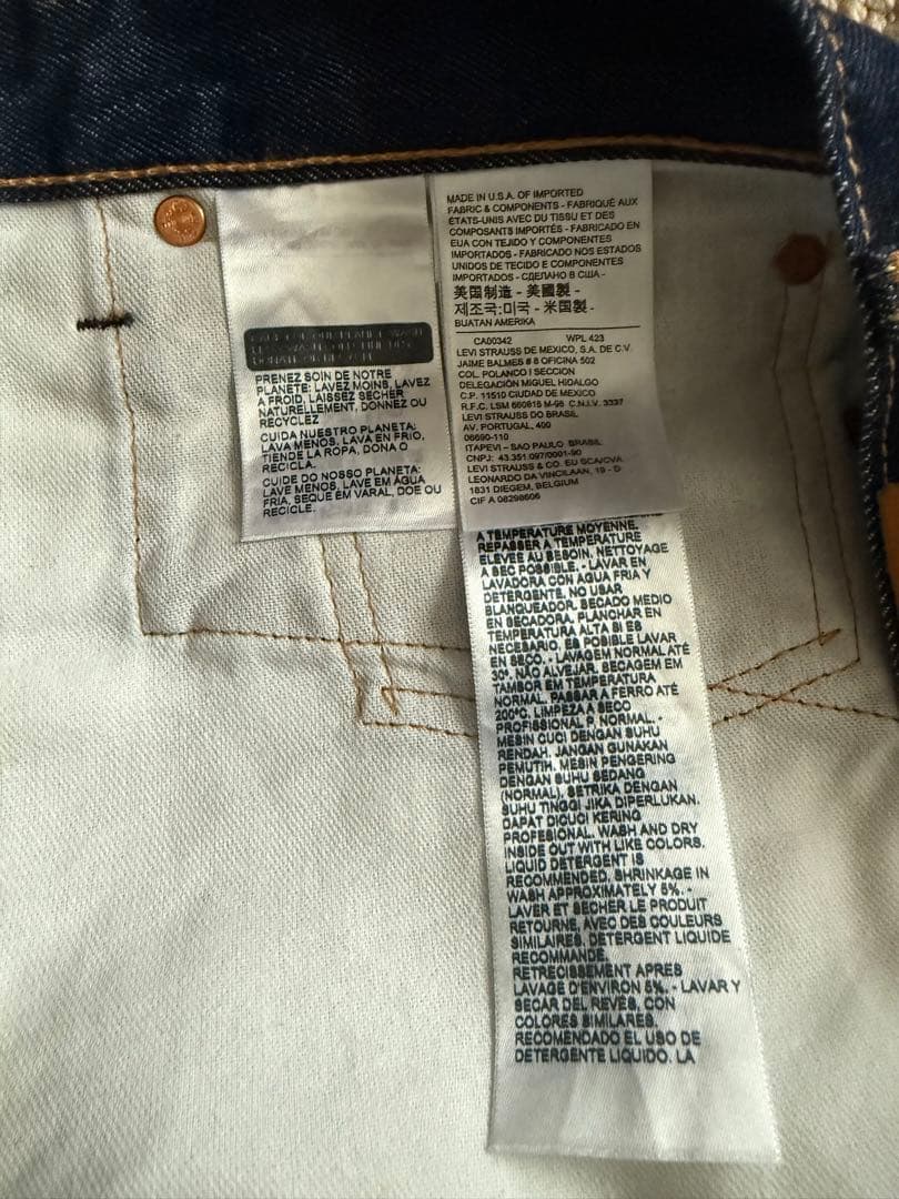 【美品】LEVI'S PREMIUM 511 USA製 赤耳 濃紺 W34