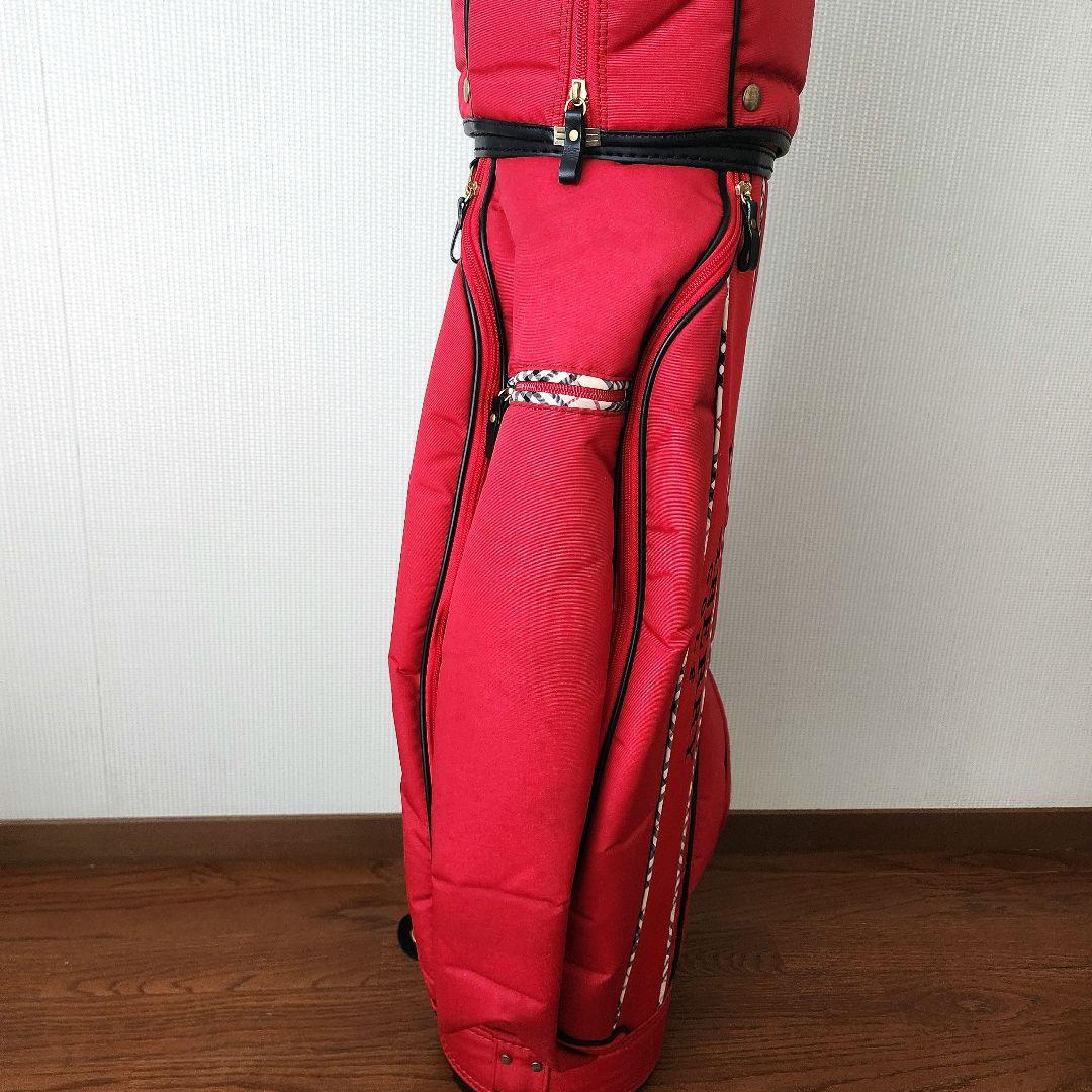Burberry Golfバーバリーキャディバッグ赤ノバチェック美品ゴルフバック