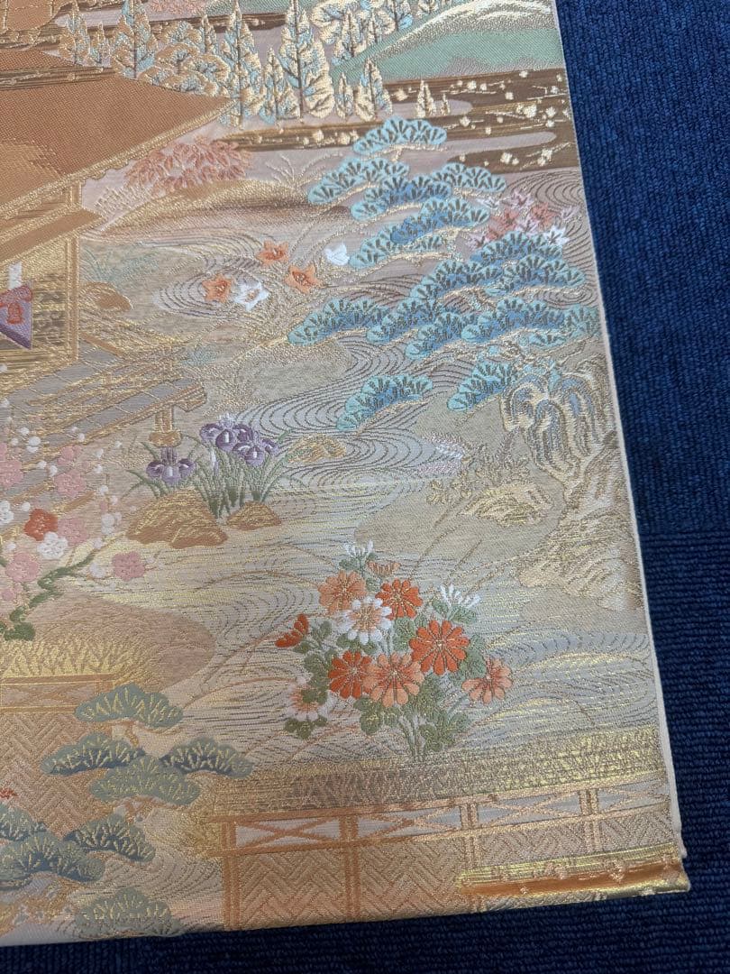 1918袋帯 古代彫金紋  西陣織   金糸　高級上質上品　約440cm未使用