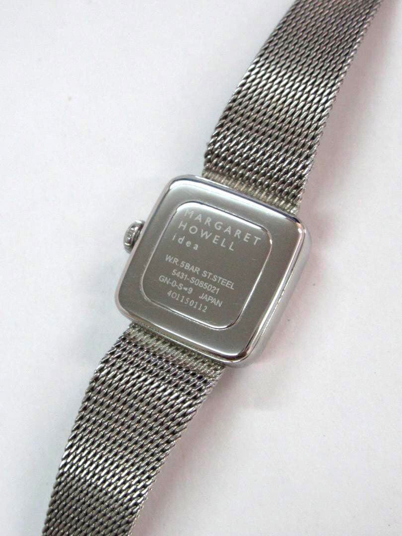 マーガレットハウエル レディース 腕時計 スクエアフェイス シルバー SSベルト
