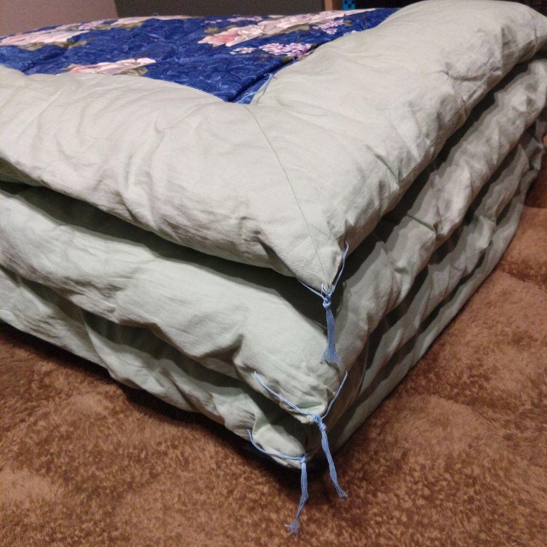 シングル 花柄掛け布団 約10cm厚