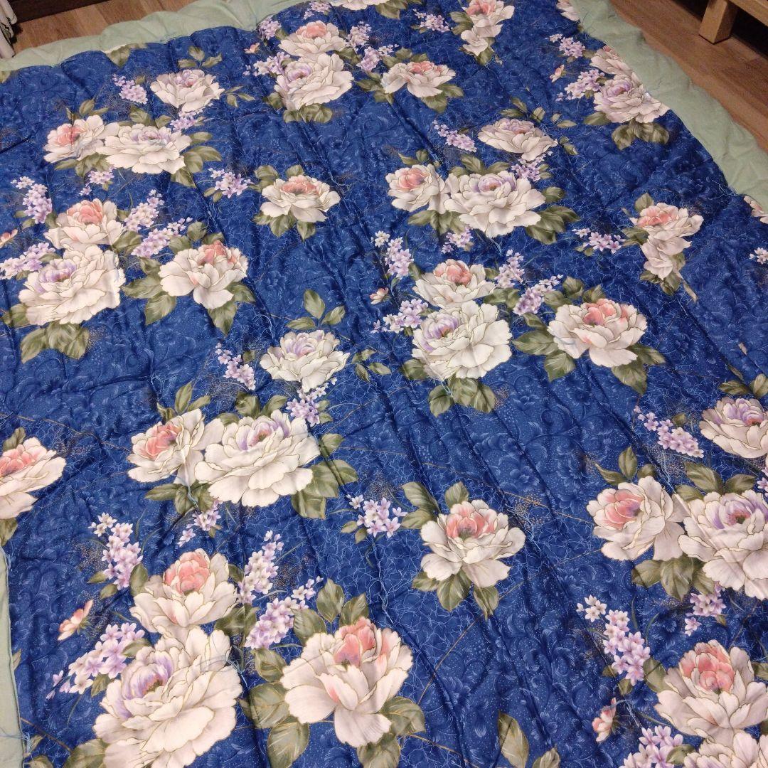 シングル 花柄掛け布団 約10cm厚