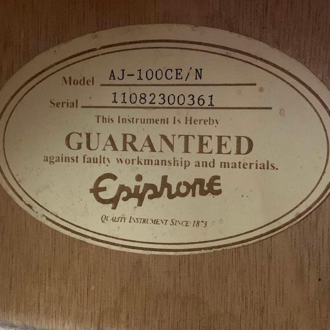 【美品】Epiphone AJ-100CE エピフォンエレアコ 2011年製造
