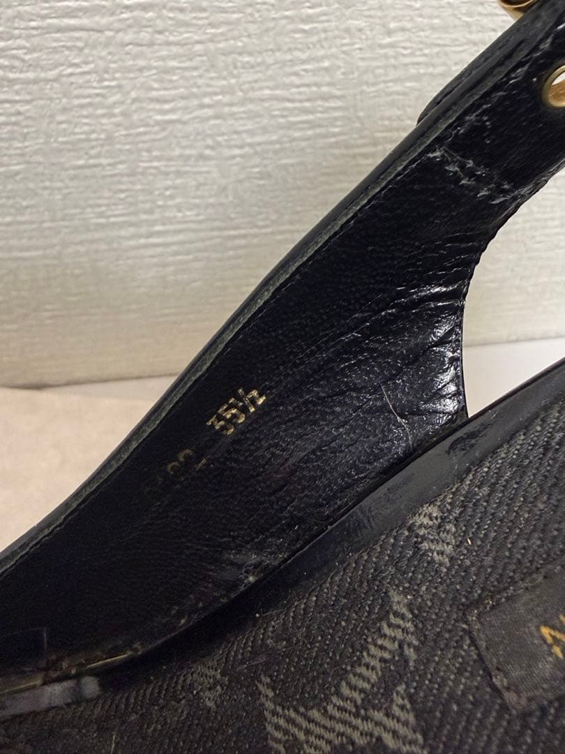 Louis Vuitton ブラック ウェッジサンダル