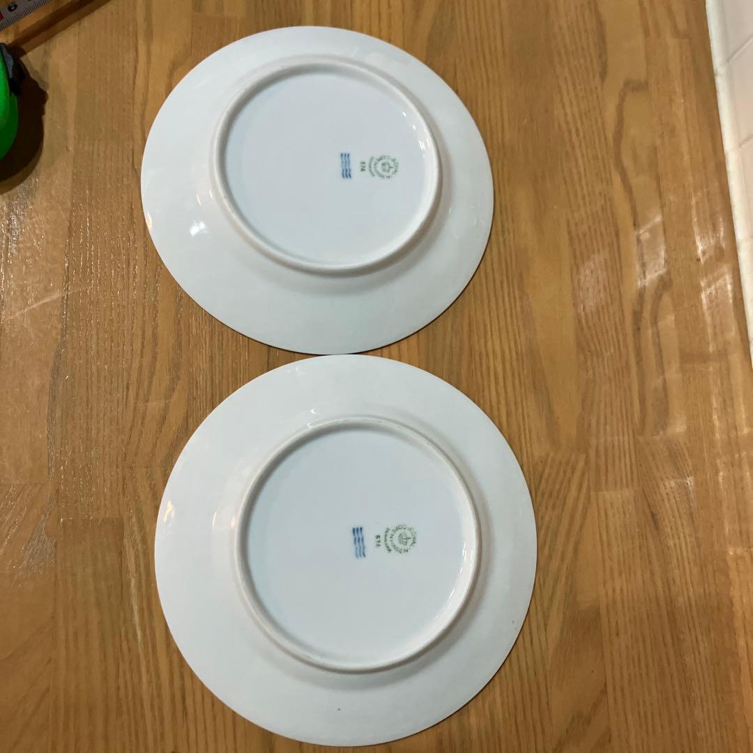 ロイヤルコペンハーゲン◇ホワイトフルーテッド ハーフレース プレート 3枚セット