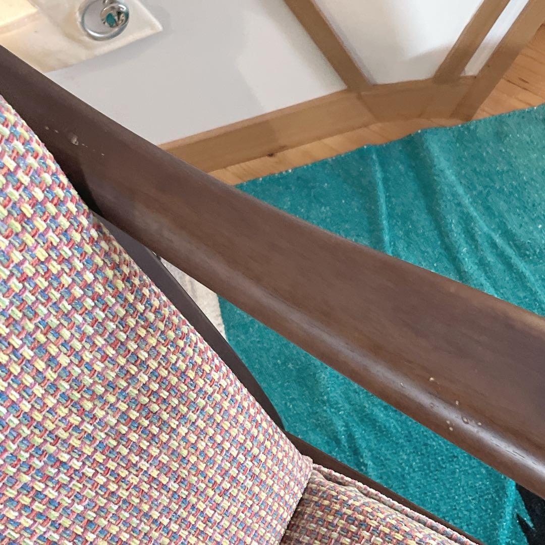 希少　カリモク　チターノ　一人掛け　アーム　ソファ　レトロ　ヴィンテージ