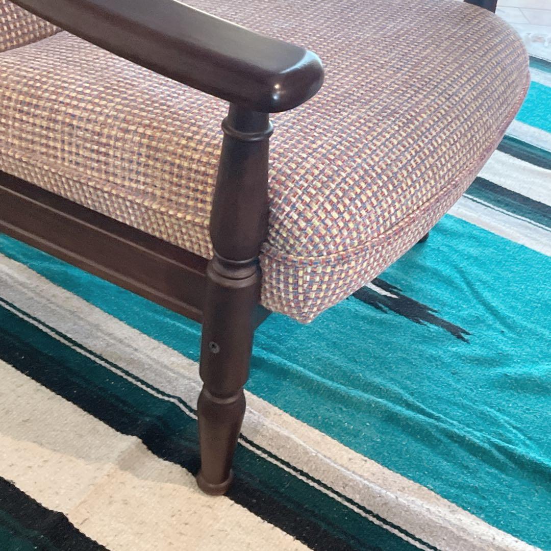 希少　カリモク　チターノ　一人掛け　アーム　ソファ　レトロ　ヴィンテージ