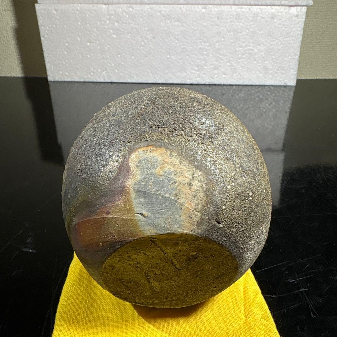 真作　人間国宝　藤原雄　希少作　備前無変徳利　高さ約13センチ