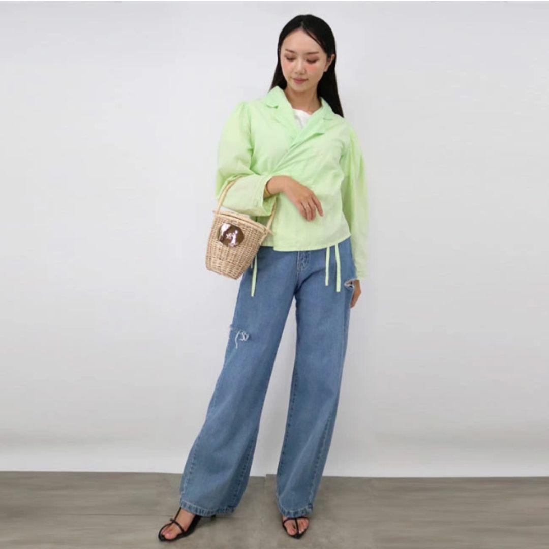 【新品未使用】PATOU パトゥ ウィッカ　かごバッグ