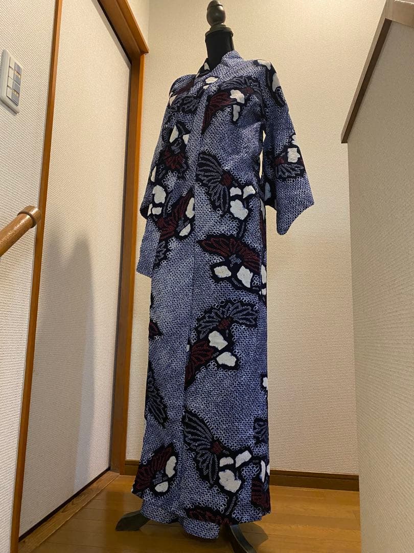 絞り浴衣リメイク　セットアップ