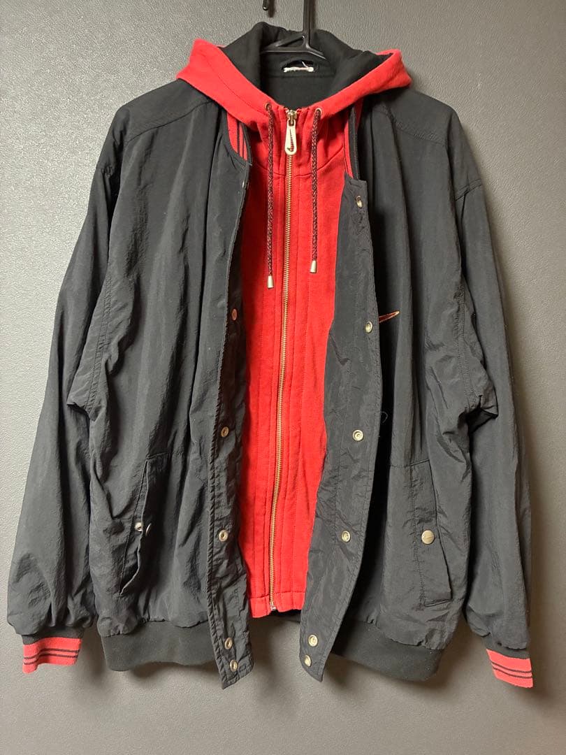 NIKE 90s ビックスウォッシュ 銀タグ フード付きナイロンジャケット