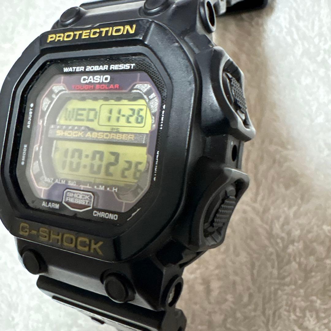 稼働 美品 G-SHOCK GX-56 タフソーラー ブラック ゴールド液晶