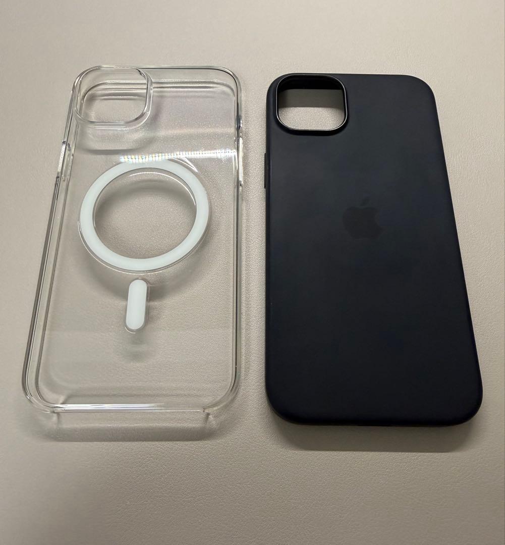 iPhone15 plus 128GB ブラック　純正ケース2個付き