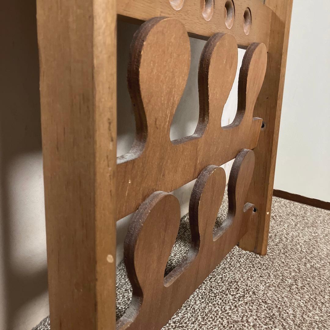 レトロアンティーク壁掛け鏡スリッパ収納付き