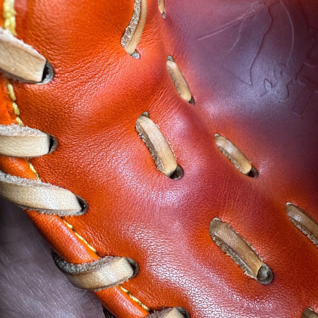 DEAD STOCK 硬式グローブ オレンジ　ジュテルレザー皮革ステア