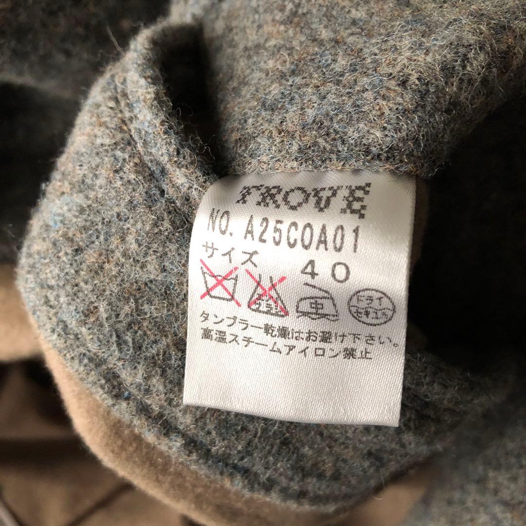 【冬物】TROVE トローヴ グレー ウール コート ダッフルコート 40