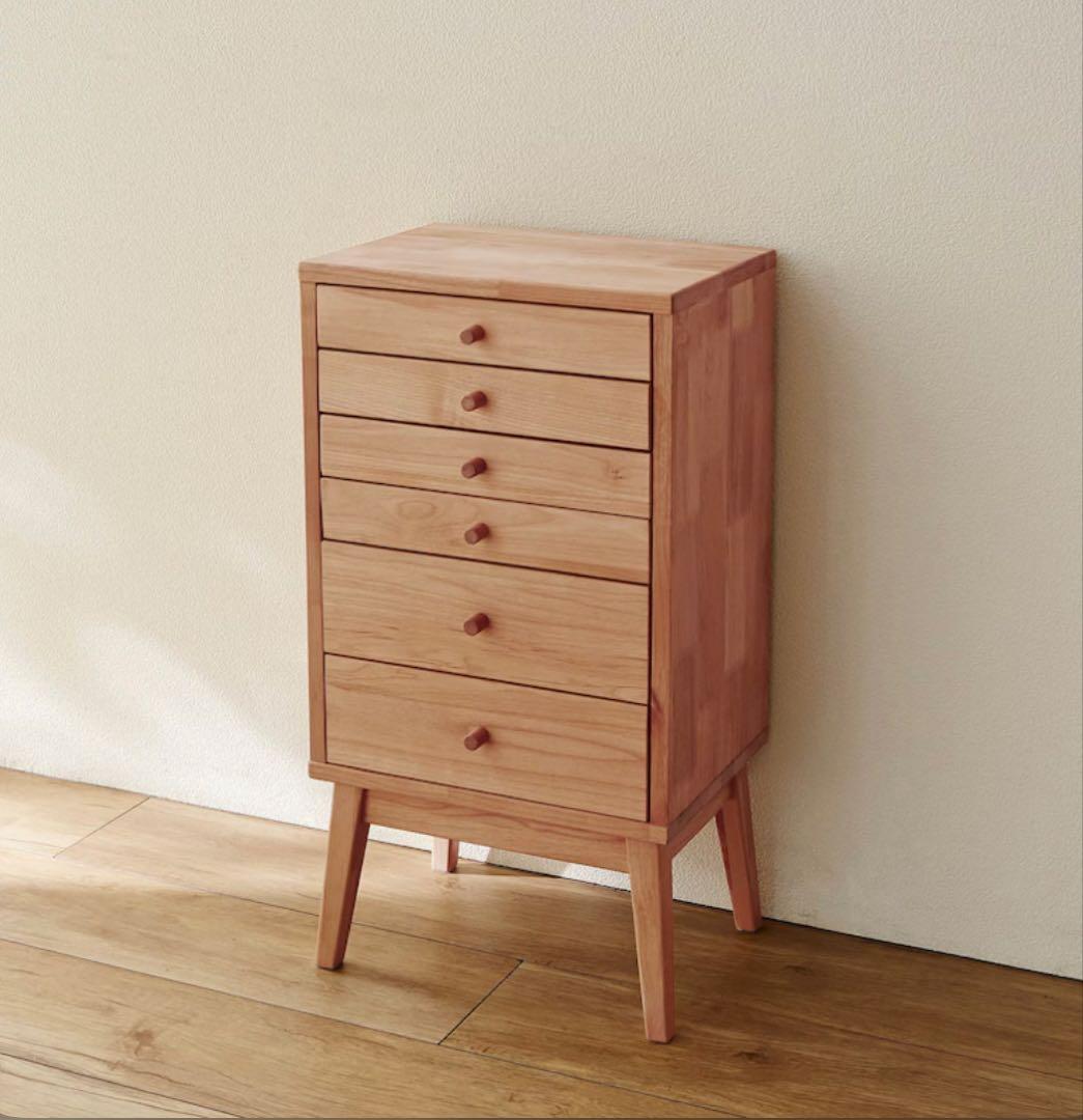 ベルメゾン　天然木アルダー材を使ったチェスト