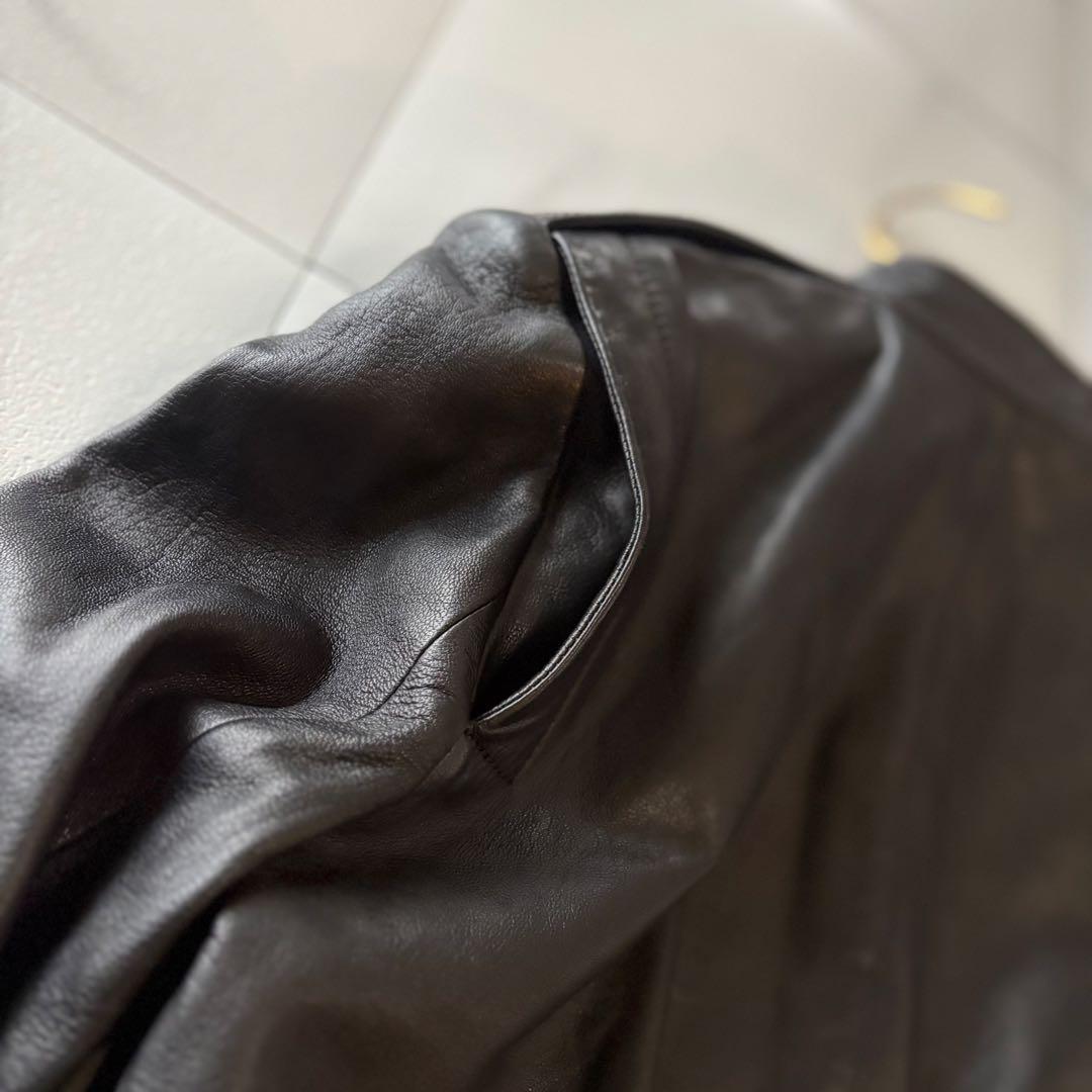 美品　セオリー　ラムレザー　シングルライダース　ブラック　S