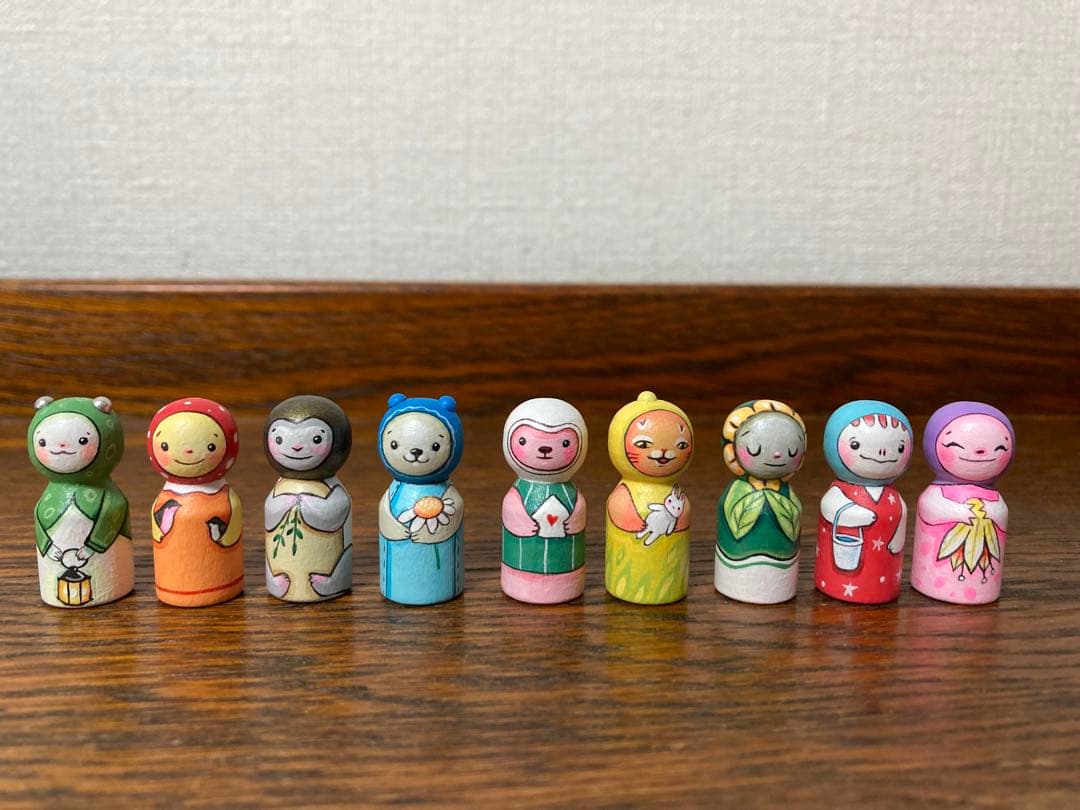 ロシア雑貨☆アニマルキット9個&Box付 マトリョーシカ マルガリータ作