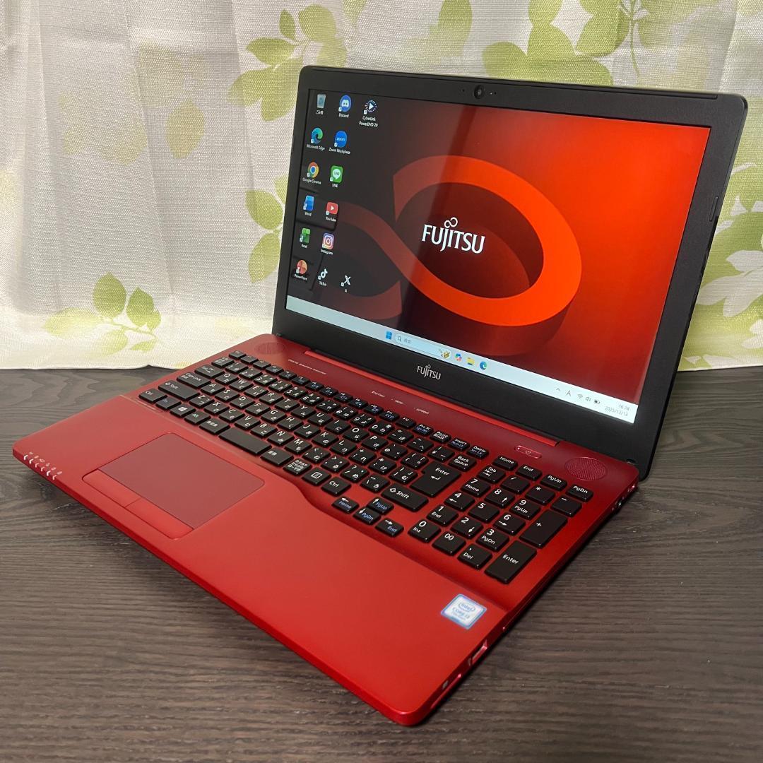 コスパ◎富士通 LIFEBOOK✨オフィス付☆SSD256GB☆8GB☆i3