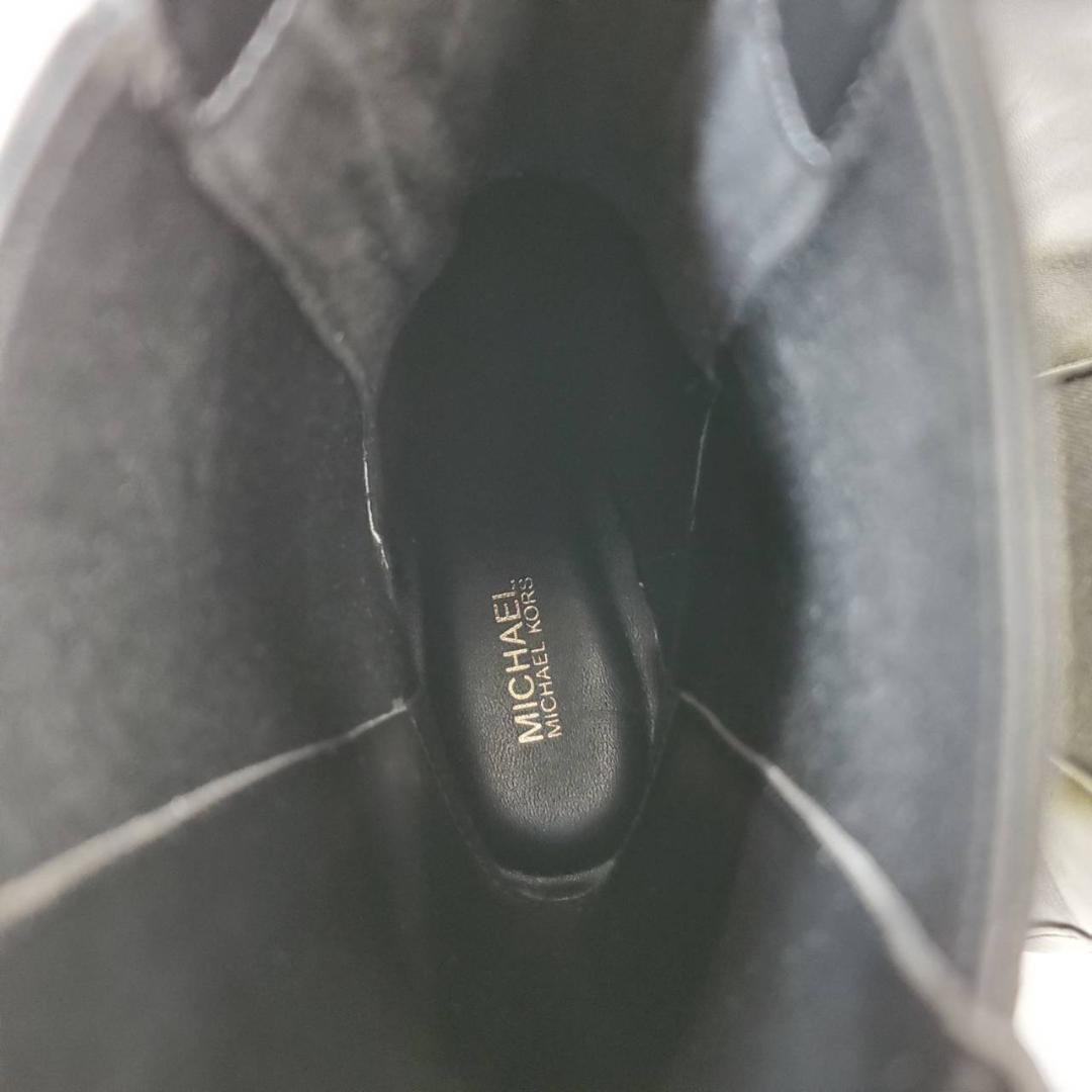 未使用　マイケルマイケルコース　レザーサイドゴアブーツ　本革　ブラック　イエロー