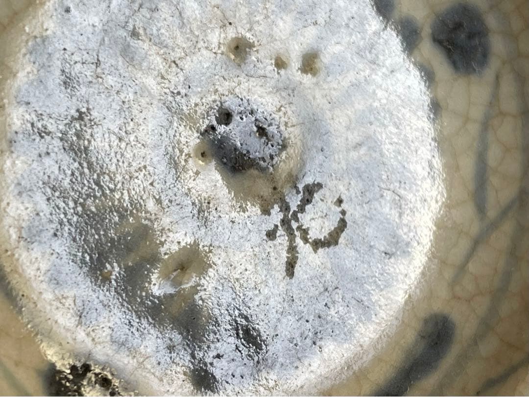 骨董　アンティーク　清朝　中国　染付　花文様　豆皿　小皿　手塩皿　5枚