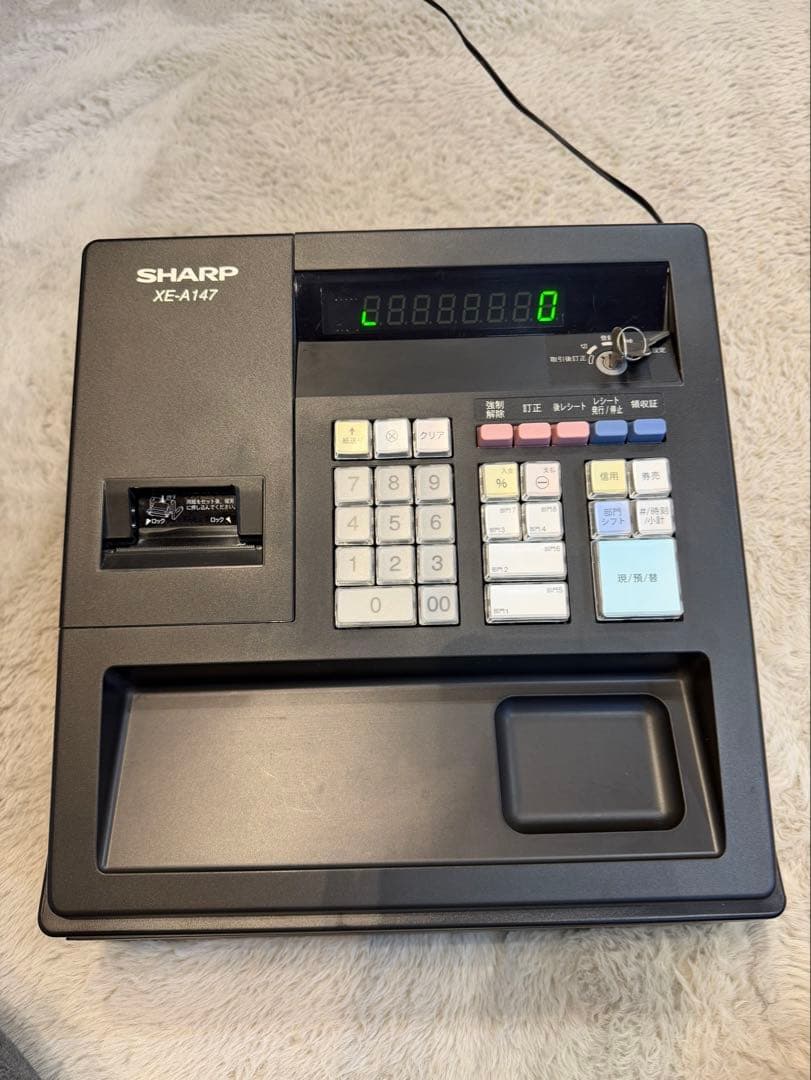 SHARP XE-A147 レジスター 黒　美品